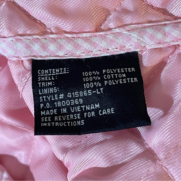 1 Madison Lightweight Quilted Jacket with Gingham Trim - Picture 7 of 9